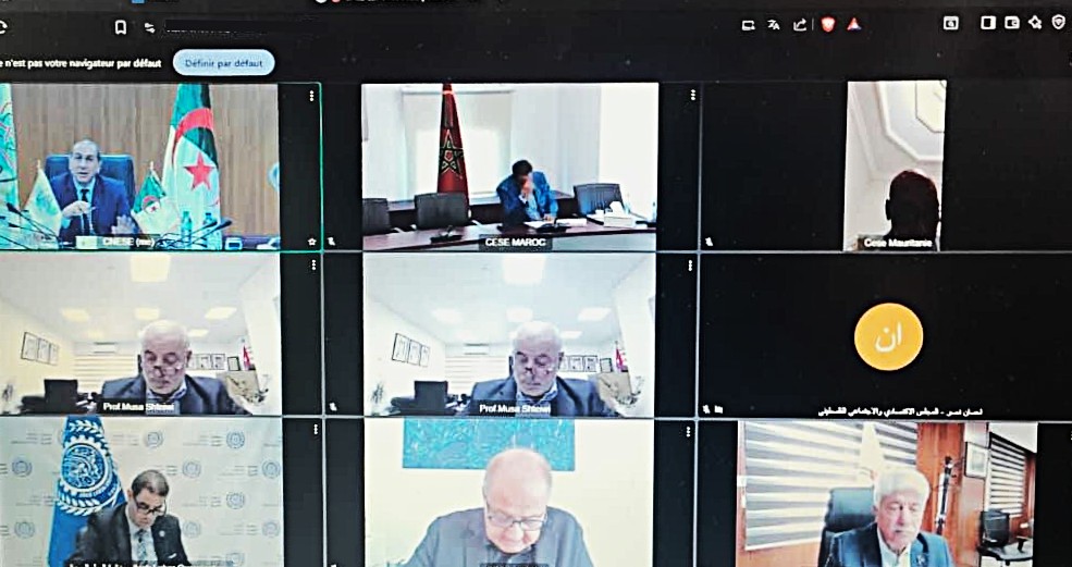 Réunion du Conseil d’administration de l’Union des Conseils économiques et sociaux arabes et des institutions similaires, par visioconférence
